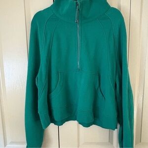 Lululemon Scuba Oversized Funnel Neck Half Zip Cascadia Green XL/XXL